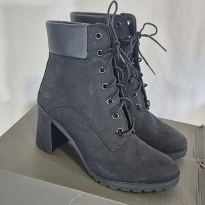 TIMBERLAND Womens 8.5M Allington Lace -Up 6 Inch Boot in Black Nubuck NIB